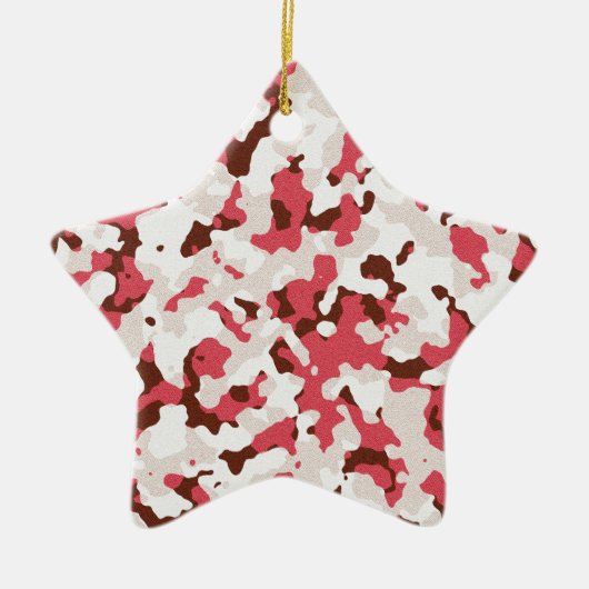 Rotes Tarnmuster Keramikornament (Vorne)