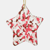 Rotes Tarnmuster Keramikornament (Links)