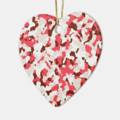 Rotes Tarnmuster Keramikornament (Links)