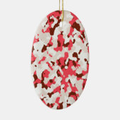 Rotes Tarnmuster Keramikornament (Rechts)