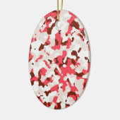 Rotes Tarnmuster Keramikornament (Links)