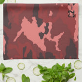 Rotes Tarnmuster Küchentuch (Gefaltet)