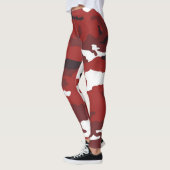 Rotes Tarnmuster Leggings (Links)