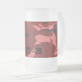 Rotes Tarnmuster Mattglas Bierglas (VorderseiteRechts)