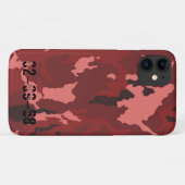 Rotes Tarnmuster Rosa-Maroon-Tarnung Case-Mate iPhone Hülle (Rückseite (Horizontal))