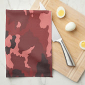 Rotes Tarnmuster Rosa-Maroon-Tarnung Geschirrtuch (Viertel Falte)