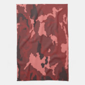 Rotes Tarnmuster Rosa-Maroon-Tarnung Geschirrtuch (Vertikal)