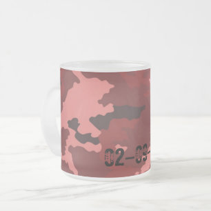 Rotes Tarnmuster Rosa-Maroon-Tarnung Mattglastasse