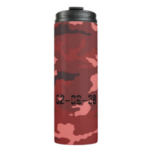 Rotes Tarnmuster Rosa-Maroon-Tarnung Thermosbecher