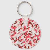 Rotes Tarnmuster Schlüsselanhänger (Vorderseite)