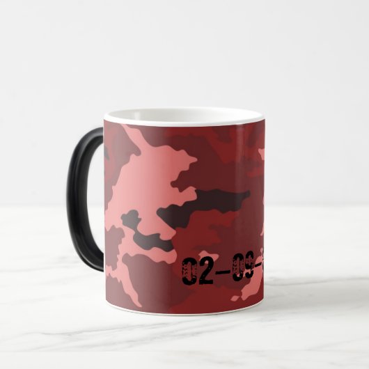 Rotes Tarnmuster Verwandlungstasse (Vorderseite Links)
