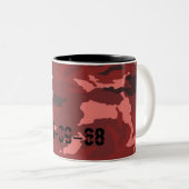 Rotes Tarnmuster Zweifarbige Tasse (VorderseiteRechts)