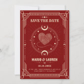 Rotes Tarot, mystische Mondromane Save The Date (Vorderseite)