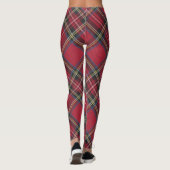 Rotes Tartan-kariertes Muster-schottisches Leggings (Rückseite)