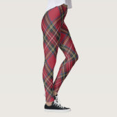 Rotes Tartan-kariertes Muster-schottisches Leggings (Rechts)