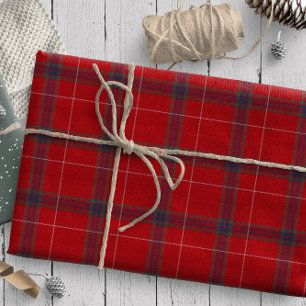 Rotes Tartan-Muster ID589 Geschenkpapier