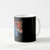 Rotes Tätowierung von Tribal-Fuchs Kaffeetasse (VorderseiteRechts)