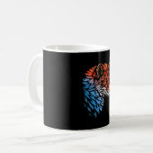 Rotes Tätowierung von Tribal-Fuchs Kaffeetasse (Vorderseite Links)
