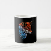 Rotes Tätowierung von Tribal-Fuchs Kaffeetasse (Mittel)