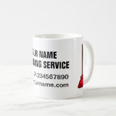 Rotes Tauchergeschäft-Logo Klempnerdienst Kaffeetasse (VorderseiteRechts)