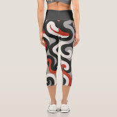 Rotes Team Capri Leggings (Rückseite)