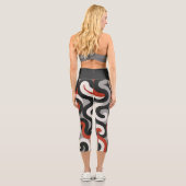 Rotes Team Capri Leggings (Rückseite)