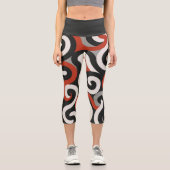 Rotes Team Capri Leggings (Vorderseite)