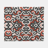 Rotes Team Fleecedecke (Vorderseite (Horizontal))