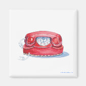 Rotes Telefon Magnet (Vorne)