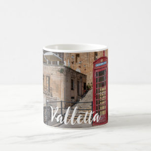 Rotes Telefonhäuschen in Valletta Malta Kaffeetasse