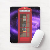 Rotes Telefonhäuschen Mousepad (Mit Mouse)
