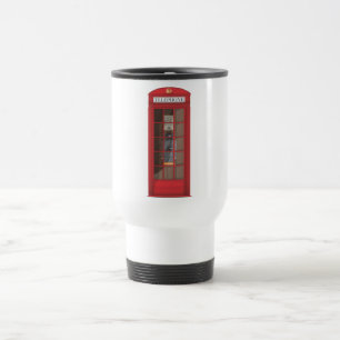 Rotes Telefonhäuschen Reisebecher