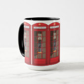 Rotes Telefonhäuschen Tasse (Vorderseite Links)