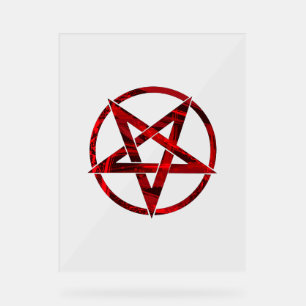 Rotes Teufel-Pentagramm Acrylschild