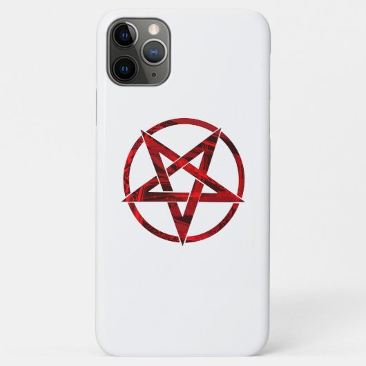 Rotes Teufel-Pentagramm Case-Mate iPhone Hülle (Rückseite)