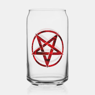 Rotes Teufel-Pentagramm Dosenglas
