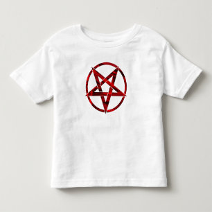 Rotes Teufel-Pentagramm Kleinkind T-shirt