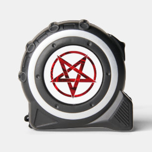 Rotes Teufel-Pentagramm Maßband