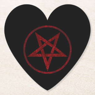 Rotes Teufel-Pentagramm Untersetzer
