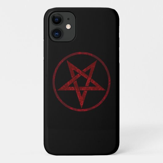 Rotes Teufels-Pentagramm Case-Mate iPhone Hülle (Rückseite)