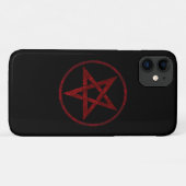 Rotes Teufels-Pentagramm Case-Mate iPhone Hülle (Rückseite (Horizontal))