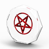 Rotes Teufels-Pentagramm Fotoblock (Rechts)