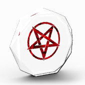 Rotes Teufels-Pentagramm Fotoblock (Links)