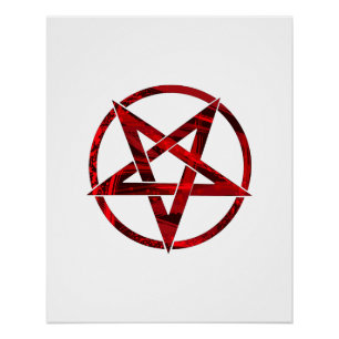 Rotes Teufels-Pentagramm Poster