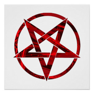 Rotes Teufels-Pentagramm Poster