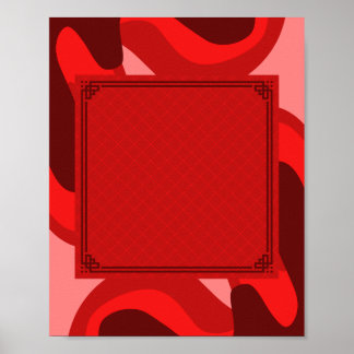 Rotes Themenplakat für Veranstaltungen Poster