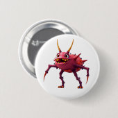 Rotes TickToc Monster - Button (Vorne & Hinten)