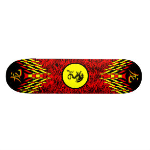 Rotes Tiger-Drache-Skateboard Skateboard