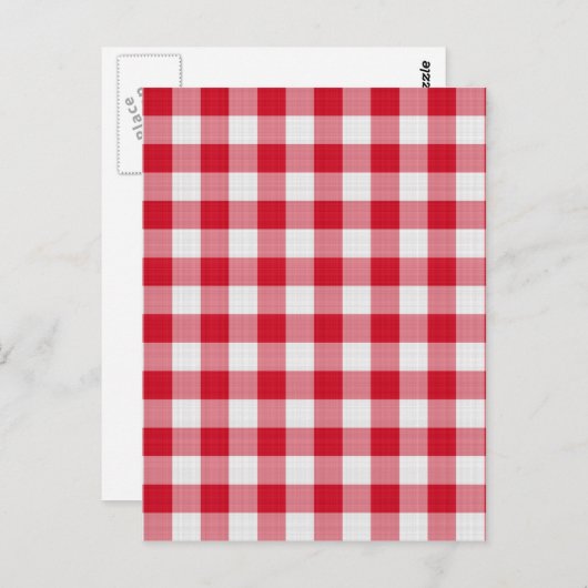 rotes Tischtuch Postkarte (Vorne/Hinten)