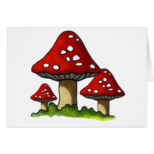 Rotes Toadtstools, Pilz: Freihändige Kunst (Vorderseite (Horizontal))